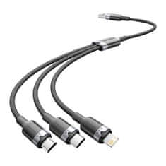 Vention USB kabel 2.0 A moški na 3 v 1 USB-C, Lightning in Micro-B moški Vention 3A CTPBG 1,5 m