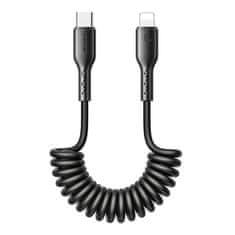 Joyroom Hitro polnilni kabel za avto Joyroom USB-C na Lightning Easy-Travel Series 30 W 1,5 m, zavit (črn)