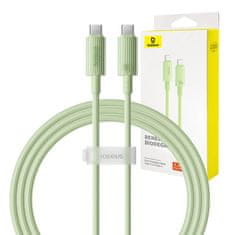 BASEUS Baseus USB-C na USB-C hitri polnilni kabel Habitat Series 100 W, 1 m (zelen)