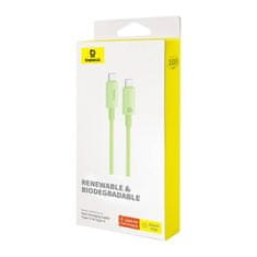 BASEUS Baseus USB-C na USB-C hitri polnilni kabel Habitat Series 100 W, 1 m (zelen)