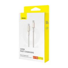 BASEUS USB-C kabel za USB-C Baseus Tungsten Gold, 100 W, 1 m (zlata)