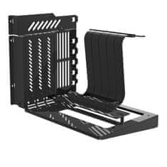 darkFlash Računalniški ohišje Darkflash DY470 (črno) + 4 ventilatorji + nosilec GPU