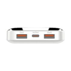 LDNIO Powerbank LDNIO PQ12, 15 W, 10000 mAh (bela)
