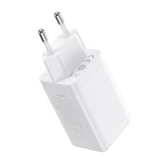 BASEUS Mrežni polnilnik Baseus GaN5 Pro 2xUSB-C + USB, 65 W (bel)