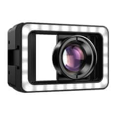 Apexel Objektiv za telefon APEXEL APL-HB100FL23 100 mm makro z LED osvetlitvijo (črn)
