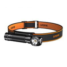 Superfire Čelna svetilka 2v1 Superfire TH04, 600 lm, USB-C