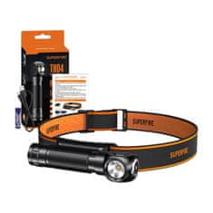 Superfire Čelna svetilka 2v1 Superfire TH04, 600 lm, USB-C