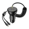 BASEUS Avtomobilski polnilnik 60 W Baseus USB-C + kabel Lightning (črn)