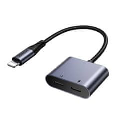 Joyroom 2v1 avdio adapter Joyroom SY-L02 lightning za 2x lightning (črn)