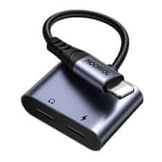 Joyroom 2v1 avdio adapter Joyroom SY-L02 lightning za 2x lightning (črn)