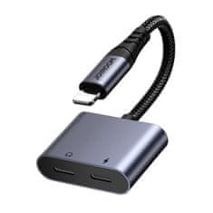 Joyroom 2v1 avdio adapter Joyroom SY-L02 lightning za 2x lightning (črn)