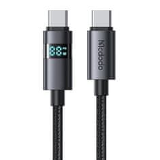 Mcdodo USB-C na USB-C kabel Mcdodo CA-5610, 100 W, LED zaslon, 1,2 m