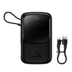 BASEUS Powerbank Baseus Qpow Pro s kablom USB-C, USB-C, USB, 10000 mAh, 22,5 W (črn)