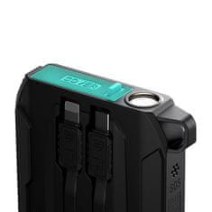 Joyroom Powerbank Joyroom JR-L017 10000mAh, 22,5W, z kabel Lightning + USB-C (črn)