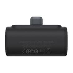 BASEUS Baseus kompaktna prenosna baterija 5000 mAh, 20 W, USB-C (črna)