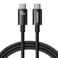 BASEUS USB kabel Baseus Tungsten Gold USB-C na USB-C 100 W 1,5 m (črn)