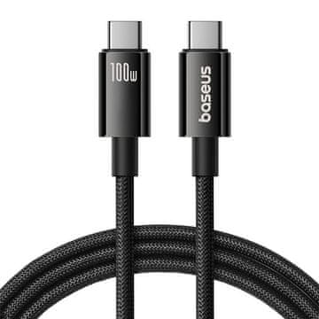 BASEUS USB kabel Baseus Tungsten Gold USB-C na USB-C 100 W 1,5 m (črn)