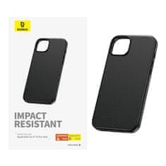 BASEUS Etui za telefon iPhone15 ProMax Baseus Fauxther Series (črn)