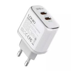 LDNIO Mrežni polnilnik LDNIO A2528M 2USB-C za Apple + kabel USB-C - Lightning