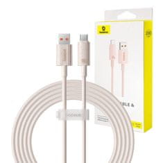 BASEUS Baseus USB-C na USB-C hitri polnilni kabel Habitat Series 100 W, 2 m (roza)
