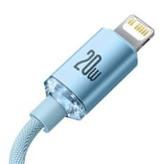 BASEUS USB-C kabel za iP Baseus Crystal Shine, 20 W, 2 m (modra)