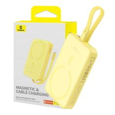 BASEUS Magnetni powerbank Baseus Magnetic Mini 10000mAh, USB-C 20W MagSafe (rumen)