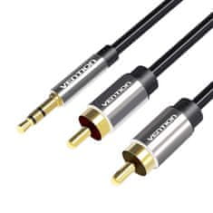 Vention 3,5 mm avdio kabel za 2x RCA Vention BCFBI 3 m črn