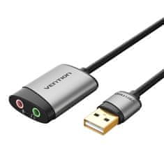 Vention Zunanja zvočna kartica USB Vention CDKHB TRS 3,5 mm 0,15 m (siva)