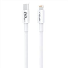 Vipfan Mrežni polnilnik VFAN E04, USB-C, 20 W, QC 3.0 + kabel Lightning (bel)