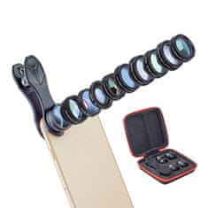 Apexel Komplet objektivov za telefon APEXEL APL-DG10 10v1
