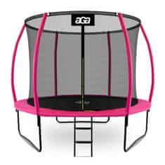 Aga SPORT EXCLUSIVE Trampolin 305 cm Roza + zaščitna mreža + lestev