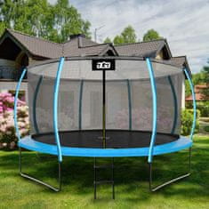 Aga SPORT EXCLUSIVE Trampolin 366 cm Svetlo modra + zaščitna mreža + lestev