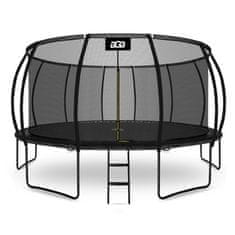 Aga SPORT EXCLUSIVE Trampolin 500 cm Črna + zaščitna mreža + lestev
