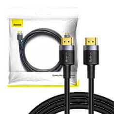 BASEUS HDMI kabel Baseus Cafule, 4K, 3D, 2 m (črno-siv)
