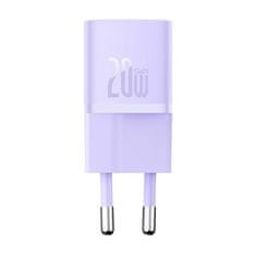 BASEUS Mini omrežni polnilnik Baseus GaN5 20 W (vijoličen)