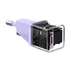 BASEUS Mini omrežni polnilnik Baseus GaN5 20 W (vijoličen)