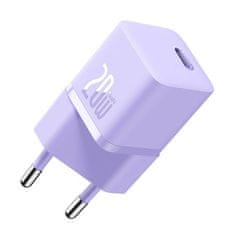 BASEUS Mini omrežni polnilnik Baseus GaN5 20 W (vijoličen)