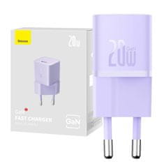 BASEUS Mini omrežni polnilnik Baseus GaN5 20 W (vijoličen)
