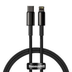BASEUS USB-C kabel za Lightning Baseus Tungsten Gold, 20 W, 5 A, PD, 2 m (črn)