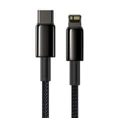 BASEUS USB-C kabel za Lightning Baseus Tungsten Gold, 20 W, 5 A, PD, 2 m (črn)