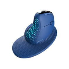 Delux Brezžična navpična miška Delux M618XSD BT+2.4G RGB (modra)