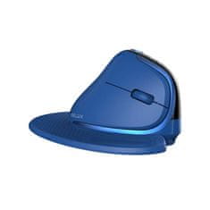 Delux Brezžična navpična miška Delux M618XSD BT+2.4G RGB (modra)