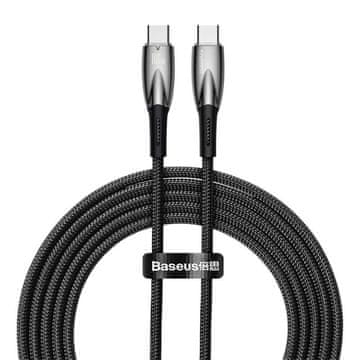 BASEUS USB-C kabel za USB-C Baseus Glimmer, 100 W, 2 m (črn)
