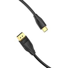 Vention USB-C kabel za DisplayPort 1.4 Vention CGYBG, 1,5 m, 8K 60 Hz/4K 120 Hz (črn)