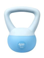 ACRAsport Soft PVC Kettlebell 3 kg, moder