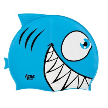 ACRAsport Otroška plavalna kapa, PIRANHA, modra