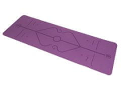 ACRAsport YOGA MAT vijolična, s položajnimi linijami