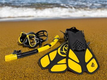 ACRAsport Komplet dihalke 3 v 1, RUMEN, S/M, plavuti 36-41