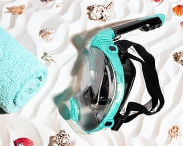 ACRAsport Maska za dihalko, turkizna, celoobrazna, velikost S/M