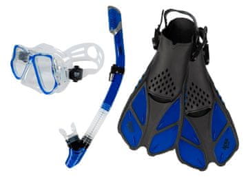 ACRAsport Komplet dihalke 3 v 1, MODRA/PROZORNA, S/M, plavuti 36-41